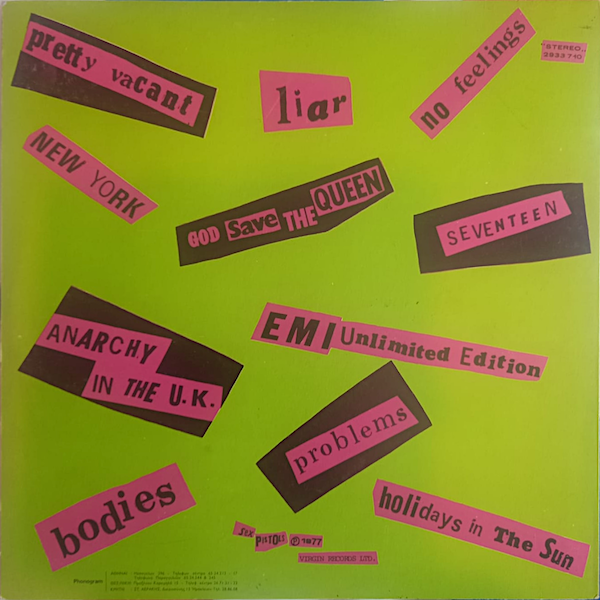Never Mind The Bollocks: Greece Sample Pressing